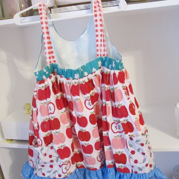 Girl's Sweet Honey Sweethoney Apple Back to School Tunic Dress Size 6Y EUC - Picture 5 of 5